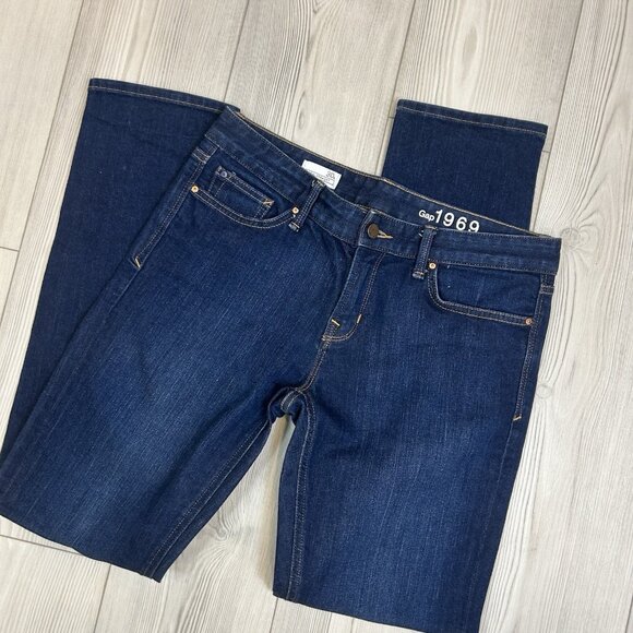 Women’s GAP 30T 30 Tall Real Straight Jeans Dark Wash 364618 - Picture 2 of 12